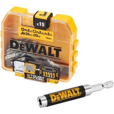 DeWalt 16 Piece Small Tough Case Screwdriver Bit Set and Bit Holder