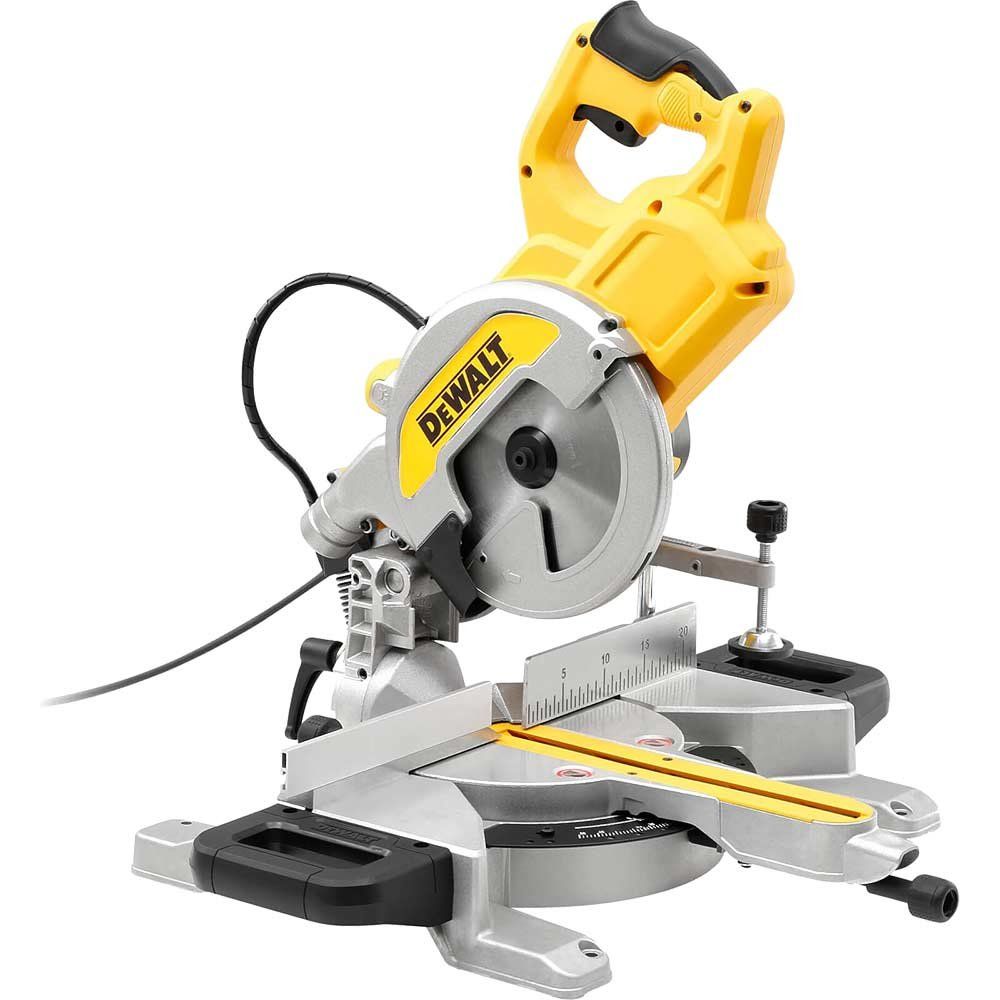 DeWalt DWS777 XPS Sliding Compound Mitre Saw 216mm 110v - Image 1