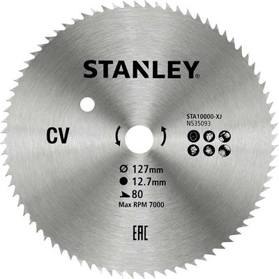 Stanley CV Cross Cutting Circular Saw Blade 127mm 80T 12.7mm