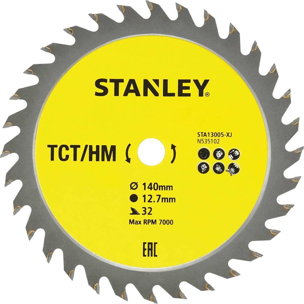 Stanley TCT Circular Saw Blade 140mm 32T 12.7mm - Image 1