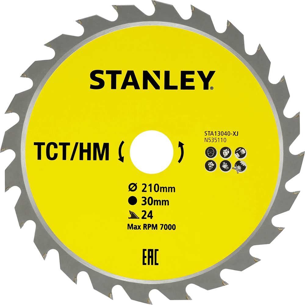 Stanley TCT Circular Saw Blade 210mm 24T 30mm - Image 1