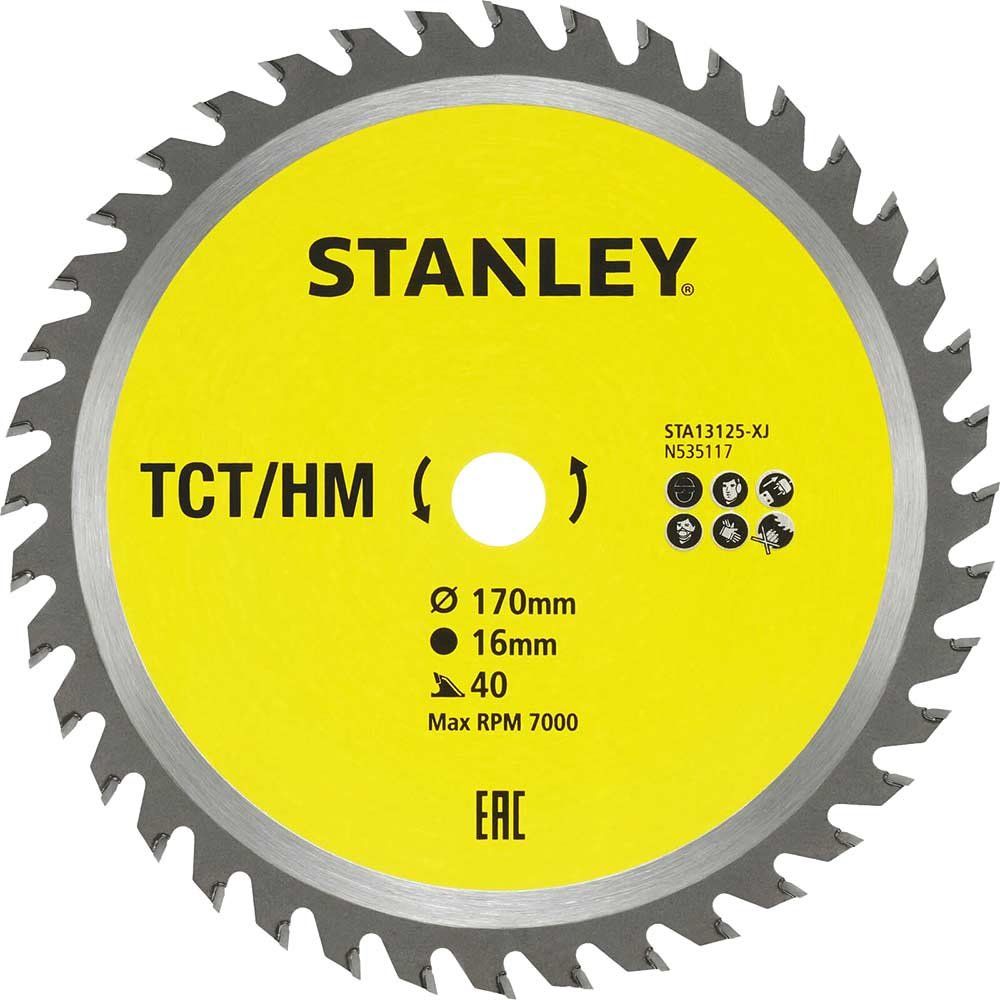 Stanley TCT Circular Saw Blade 170mm 40T 16mm - Image 1