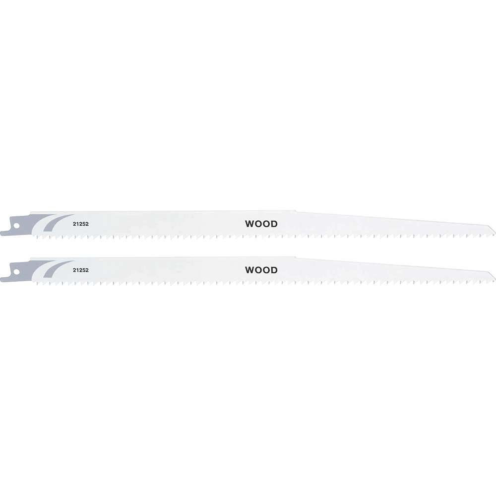 Stanley Pruning and Coarse Wood Cutting Reciprocating Saw Blades 305mm Pack of 2 - Image 1