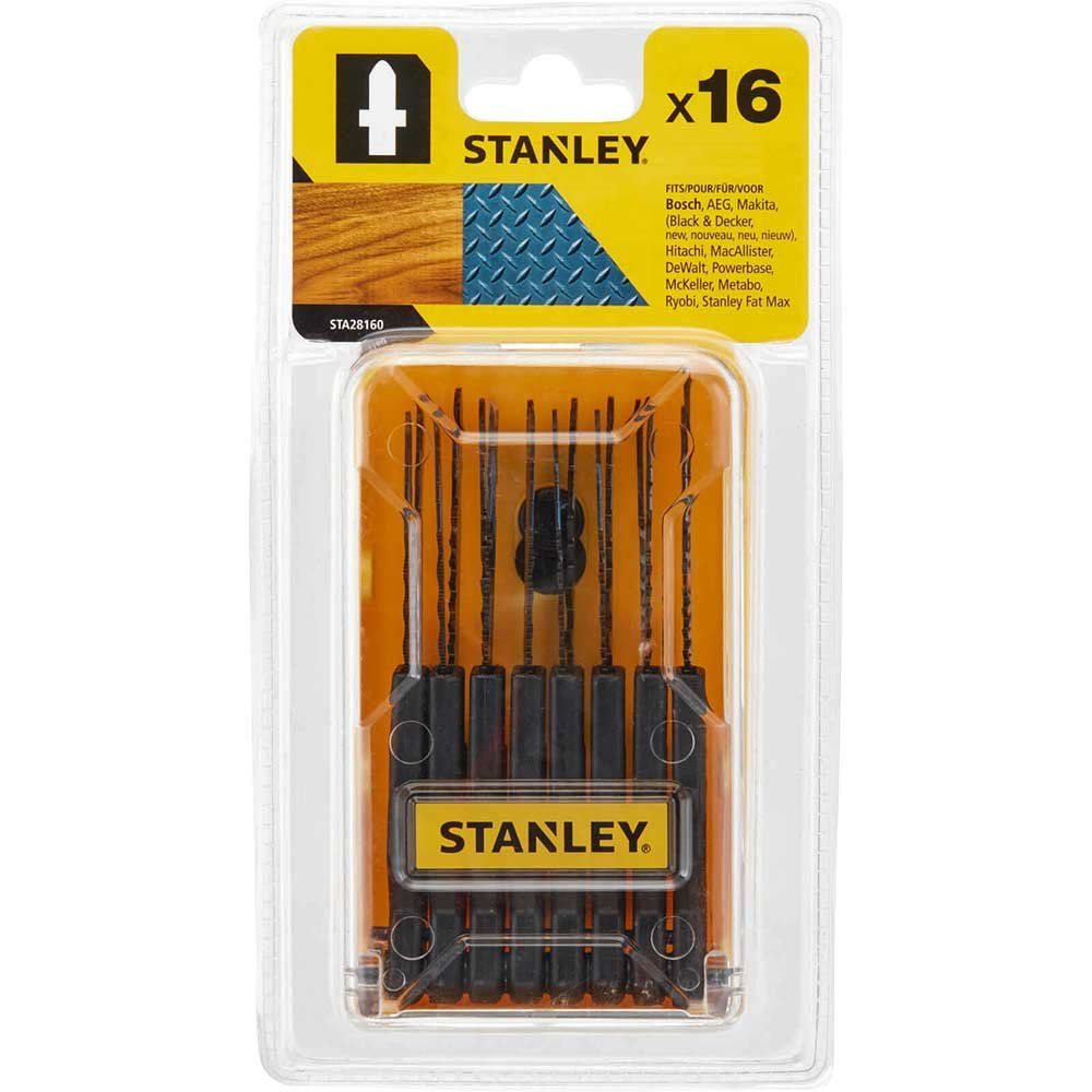 Stanley 16 Piece T Shank Multipurpose Jigsaw Blade Set - Image 1