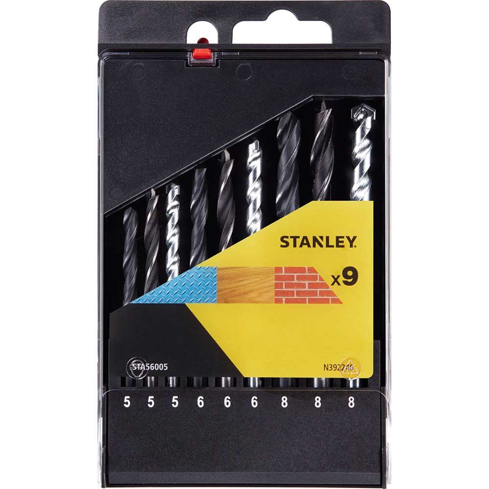 Stanley 9 Piece Masonry, Metal and Wood Drill Bit Set - Image 1