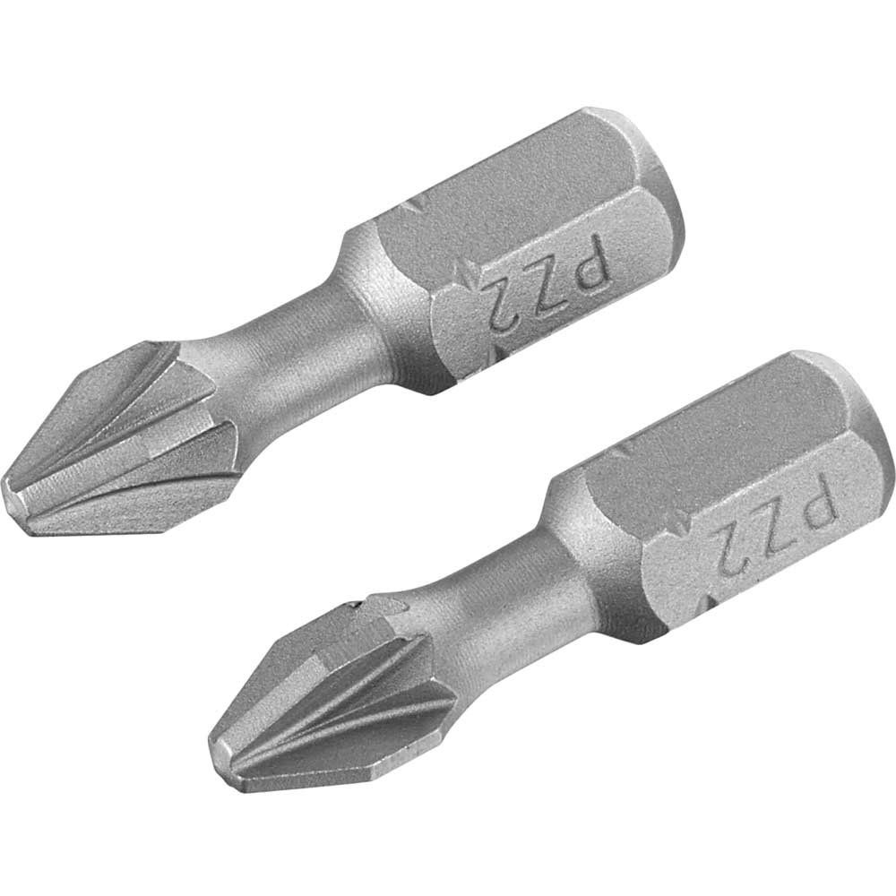 Stanley Pozi Torsion Screwdriver Bits PZ2 25mm Pack of 2 - Image 1