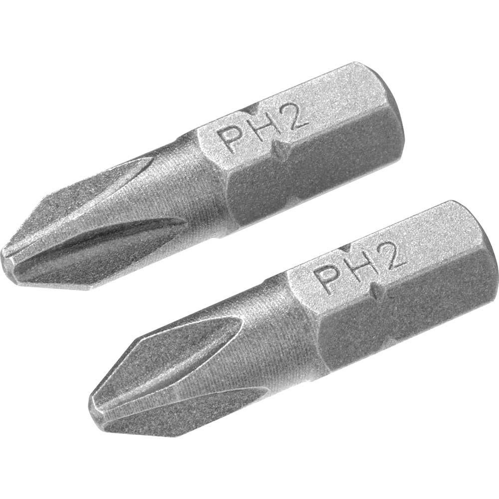 Stanley Phillips Screwdriver Bits PH1 25mm Pack of 2 - Image 1