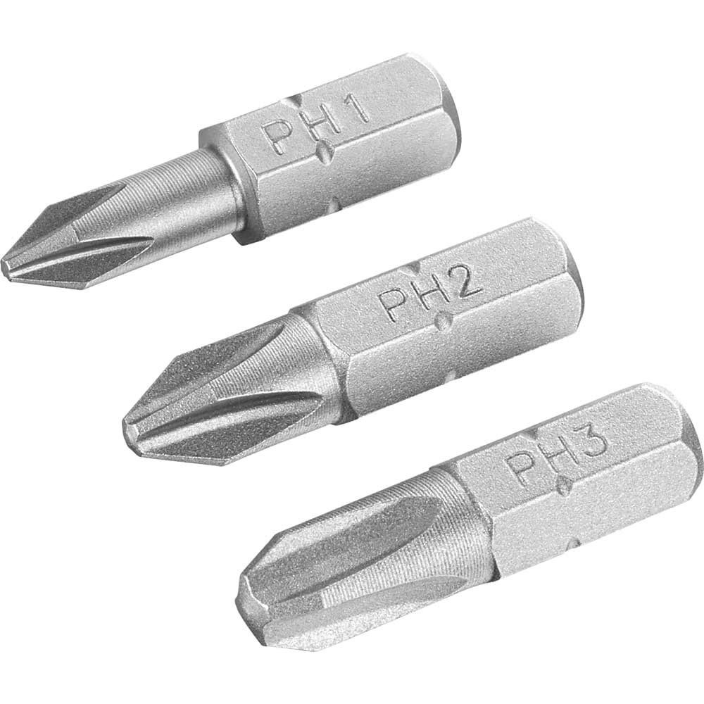 Stanley 3 Piece Phillips Screwdriver Bit Set - Image 1