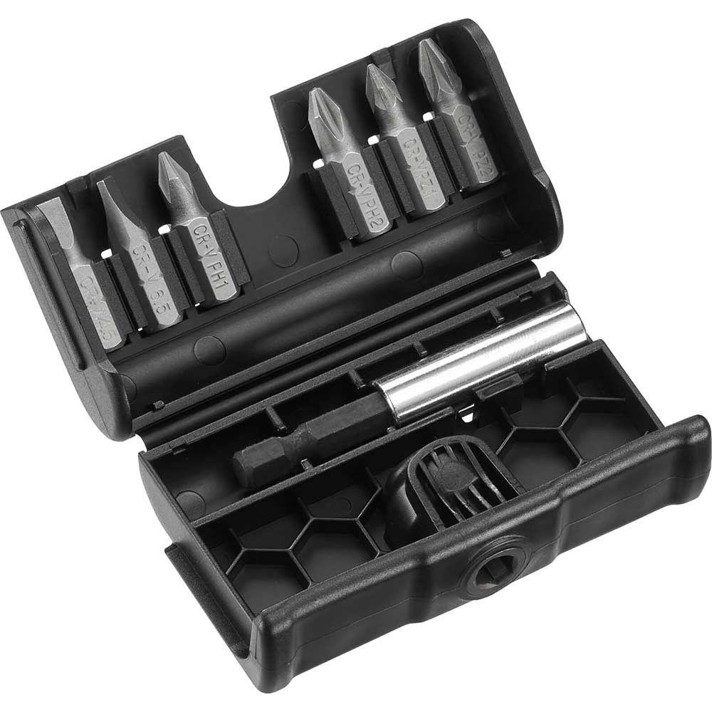 Stanley 7 Piece Screwdriver Bit Set in Handle Case - Image 1