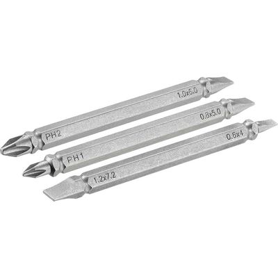 Stanley 3 Piece Double Ended Phillips and Slotted Screwdriver Bit Set