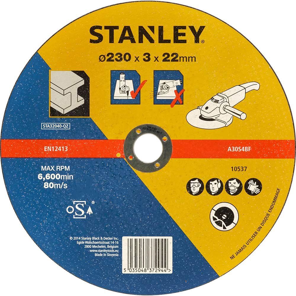 Stanley Flat Metal Cutting Disc 230mm Pack of 1 - Image 1