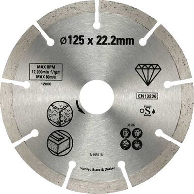 Stanley FatMax Diamond Cutting Disc for Concrete and Brick 125mm
