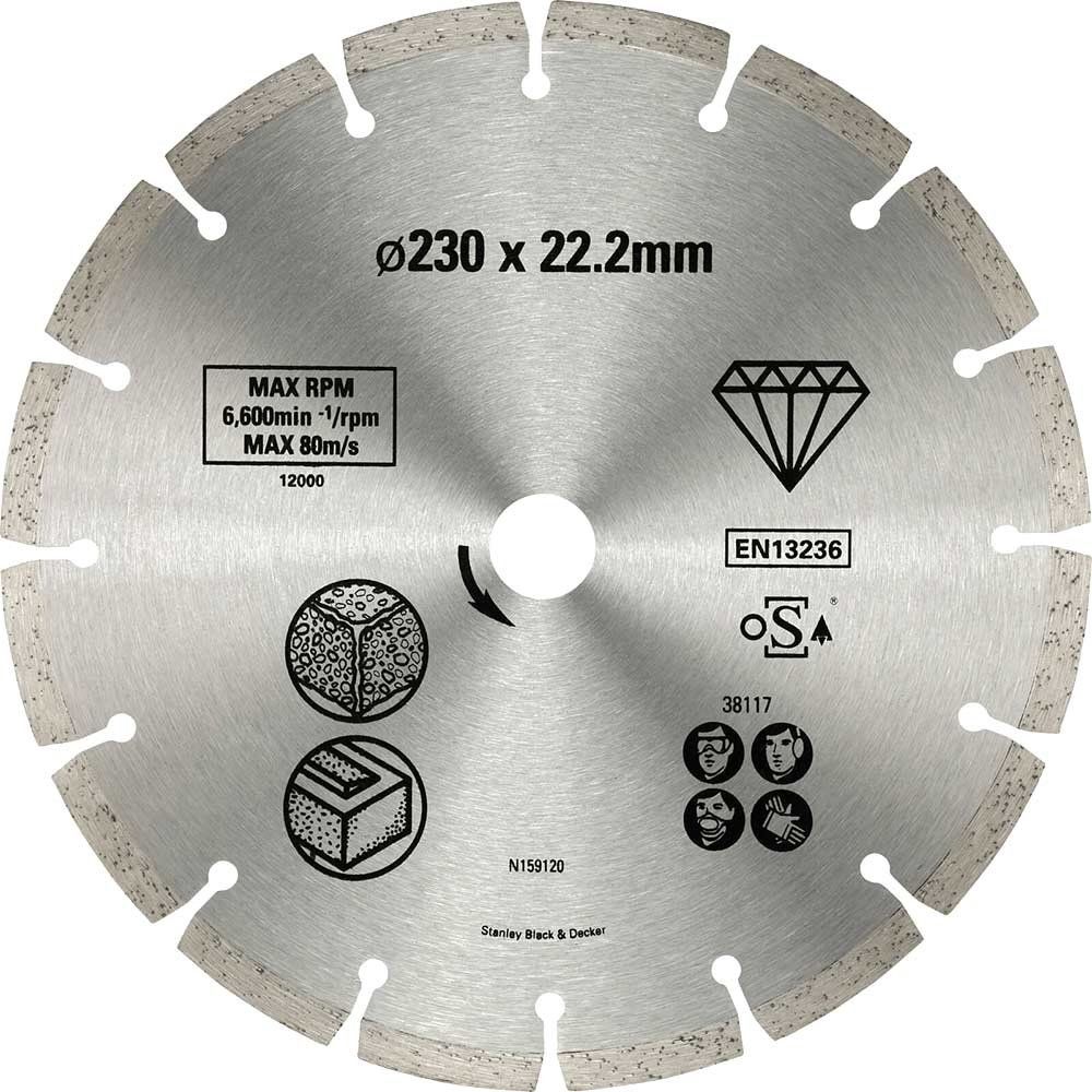 Stanley FatMax Diamond Cutting Disc for Concrete and Brick 230mm - Image 1