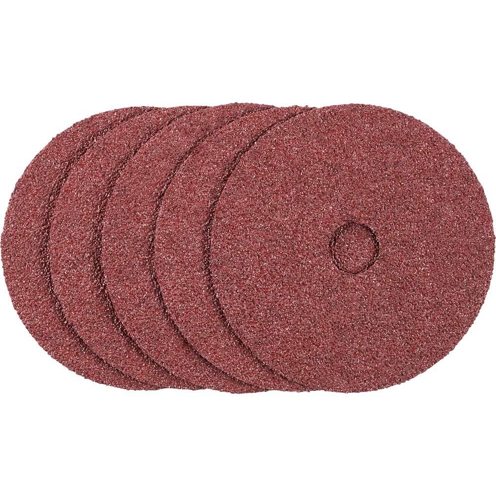 Stanley Fibre Sanding Discs for 125mm Angle Grinders 125mm 24g Pack of 5 - Image 1