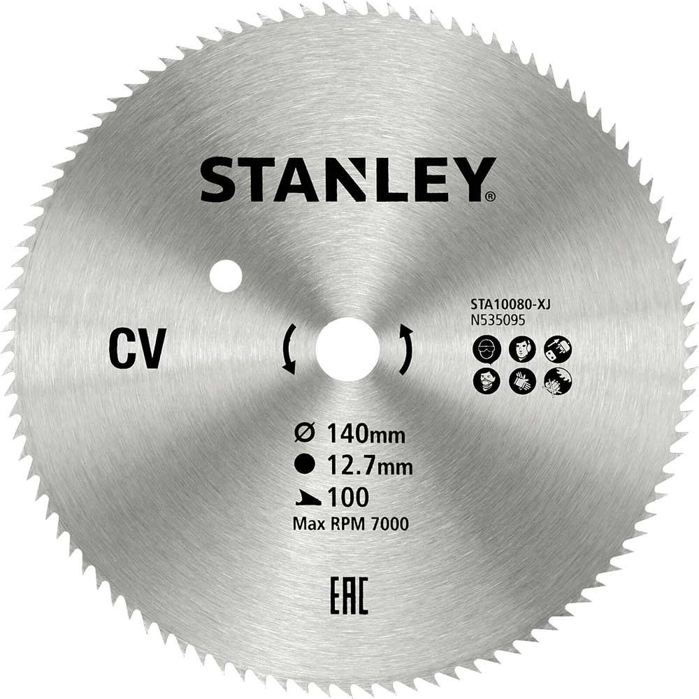 Stanley CV Cross Cutting Circular Saw Blade 140mm 100T 12.7mm - Image 1