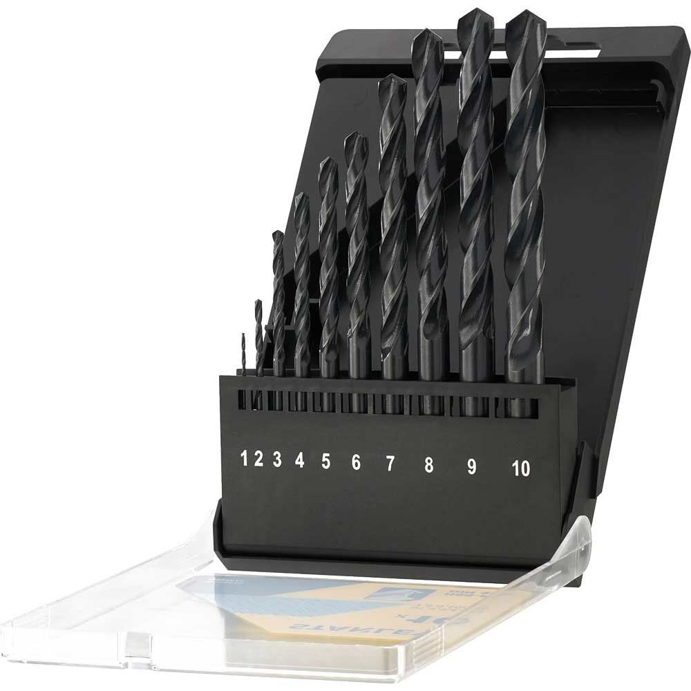 Stanley 10 Piece HSS-R Metal Drill Bit Set - Image 1