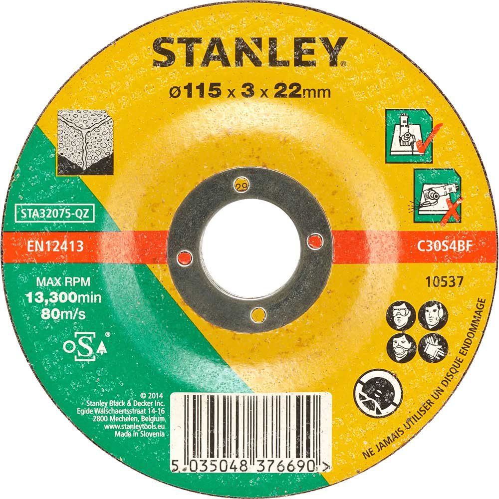 Stanley Depressed Centre Concrete and Stone Cutting Disc 115mm Pack of 1 - Image 1
