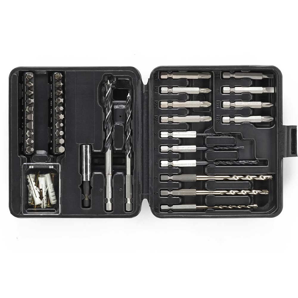 Stanley 37 Piece Hex Shank Drill Bit and Wall Plug Set - Image 1