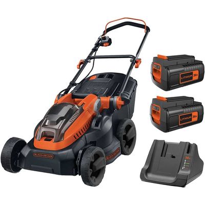 Black and Decker CLM3820L 36v Cordless Rotary Lawnmower 380mm 2 x 2ah Li-ion Battery Charger