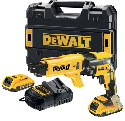 DEWALT DCF620D2K 18V Li-Ion Collated Drywall Screwdriver 2 x 2Ah Batteries