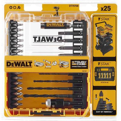 DeWalt 25 Piece Drill and Screwdriver Bit Set in Tough Case