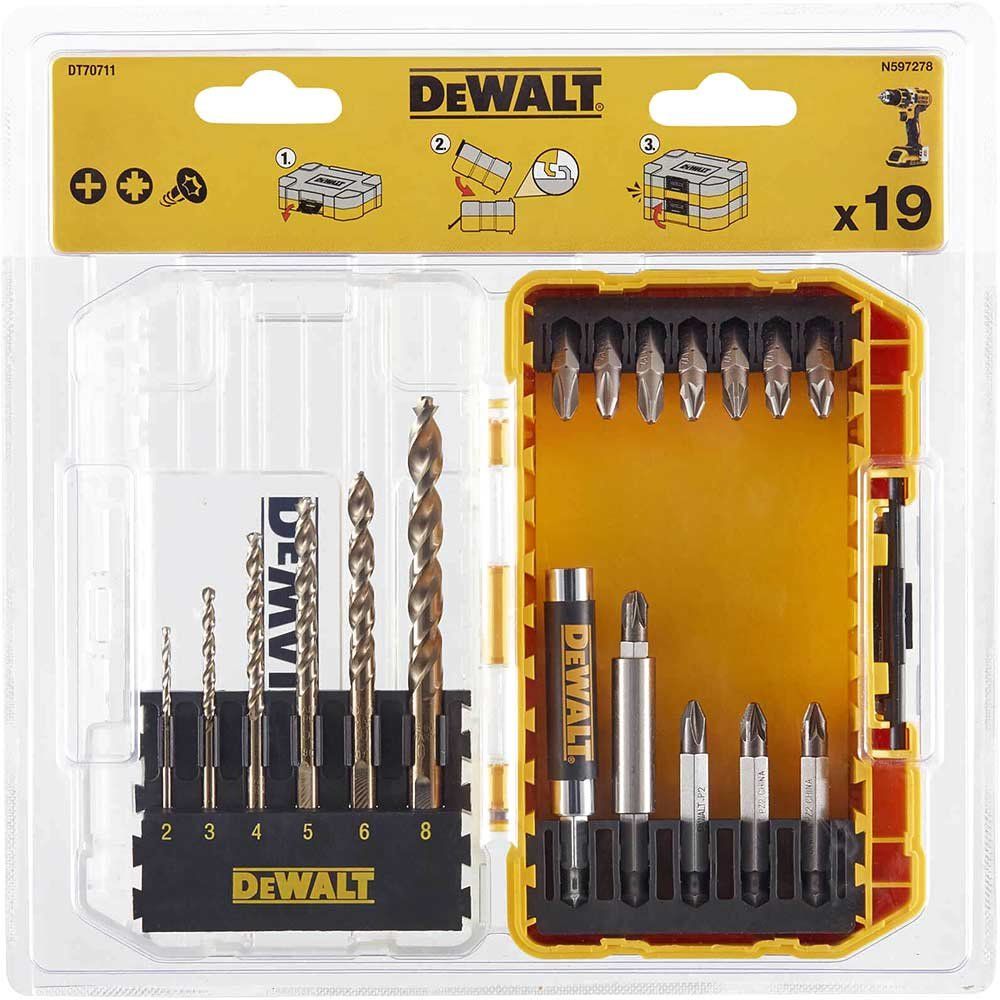 DeWalt 19 Piece Extreme 2 Metal Drill and Screwdriver Bit Set in Tough Case - Image 1