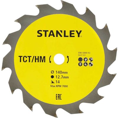 Stanley TCT Circular Saw Blade 140mm 14T 12.7mm