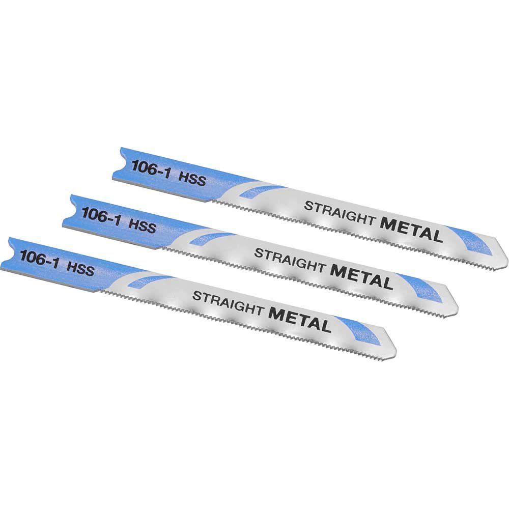 Stanley Straight Cutting U Shank Jigsaw Blades for Metal Pack of 3 - Image 1
