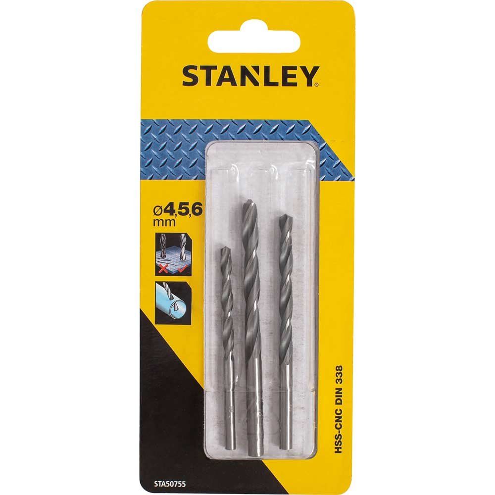Stanley 3 Piece HSS-CNC Metal Drill Bit Set - Image 1