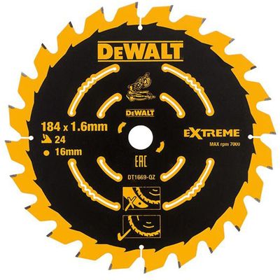 Dewalt DT1669-QZ Cordless Mitre Saw Blade For Dcs365 184 X 16Mm X 24T - Thumbnail 2