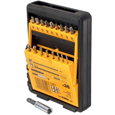 DeWalt 36 Piece Drill and Screwdriver Bit Set in Double Sided Case