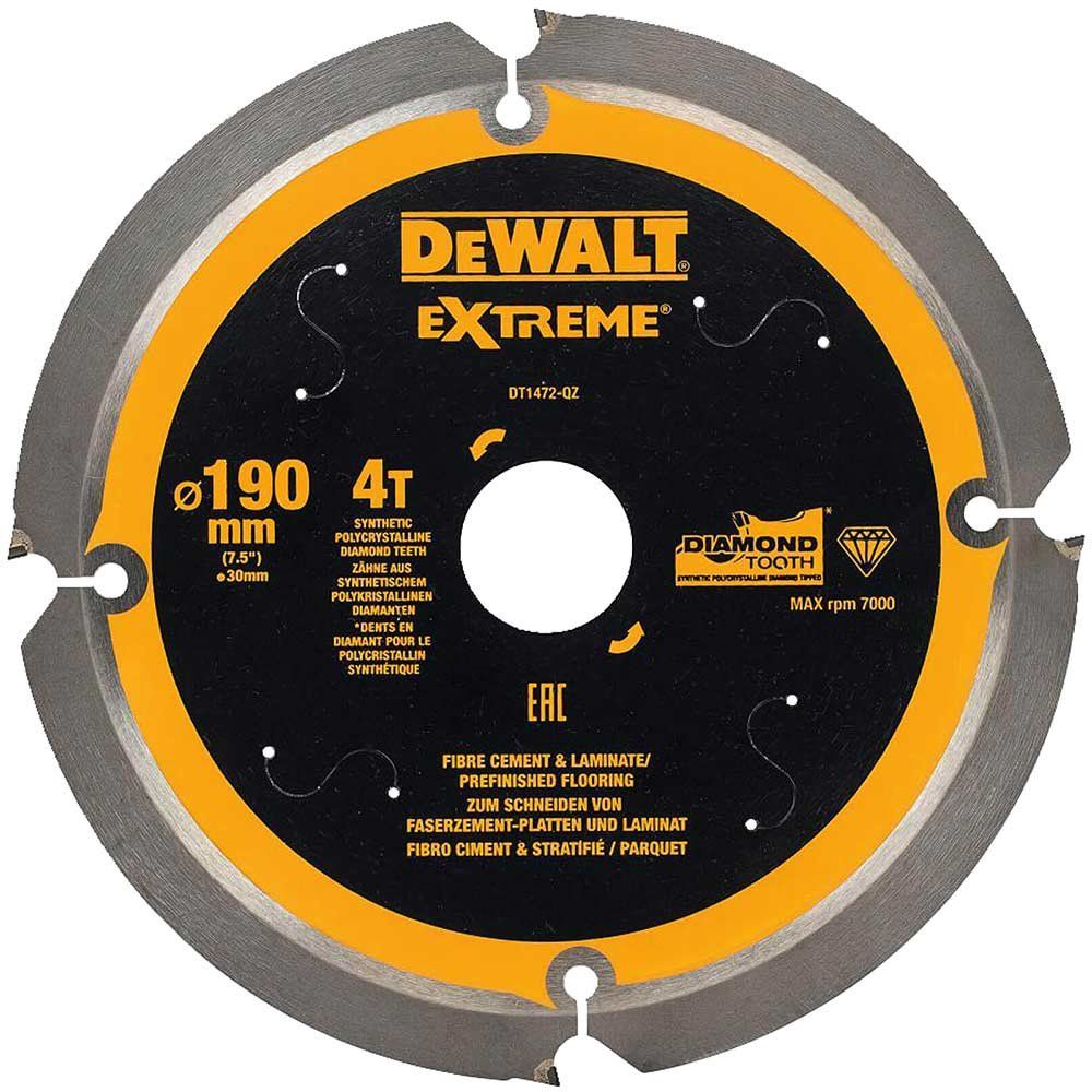 Dewalt DT1472-QZ Extreme Pcd Fibre Cement Saw Blade 190 X 30Mm X 4T - Image 1
