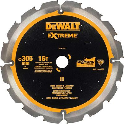 Dewalt DT1475-QZ Extreme Pcd Fibre Cement Saw Blade 305 X 30Mm X 16T