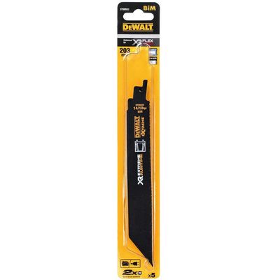 Dewalt DT99552-QZ Xr Metal Reciprocating Blade 203Mm 14/18 Tpi Pack Of 5