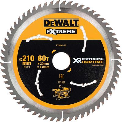 Dewalt DT99567-QZ Xr Flexvolt Table Saw Blade 210 X 30Mm X 60T