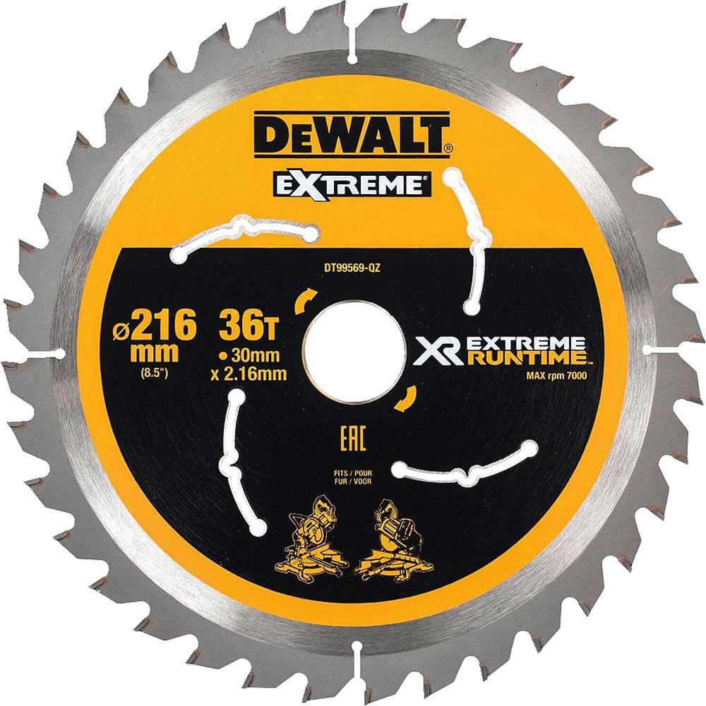 DeWalt Extreme Runtime Circular Saw Blade 216mm 36T 30mm - Image 1