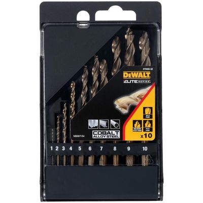 DeWalt Extreme 10 Piece HSS-E Cobalt Drill Bit Set