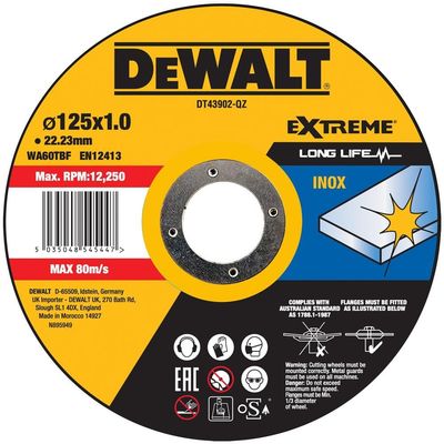Dewalt Extreme Long Life INOX Stainless Steel Cutting Disc
