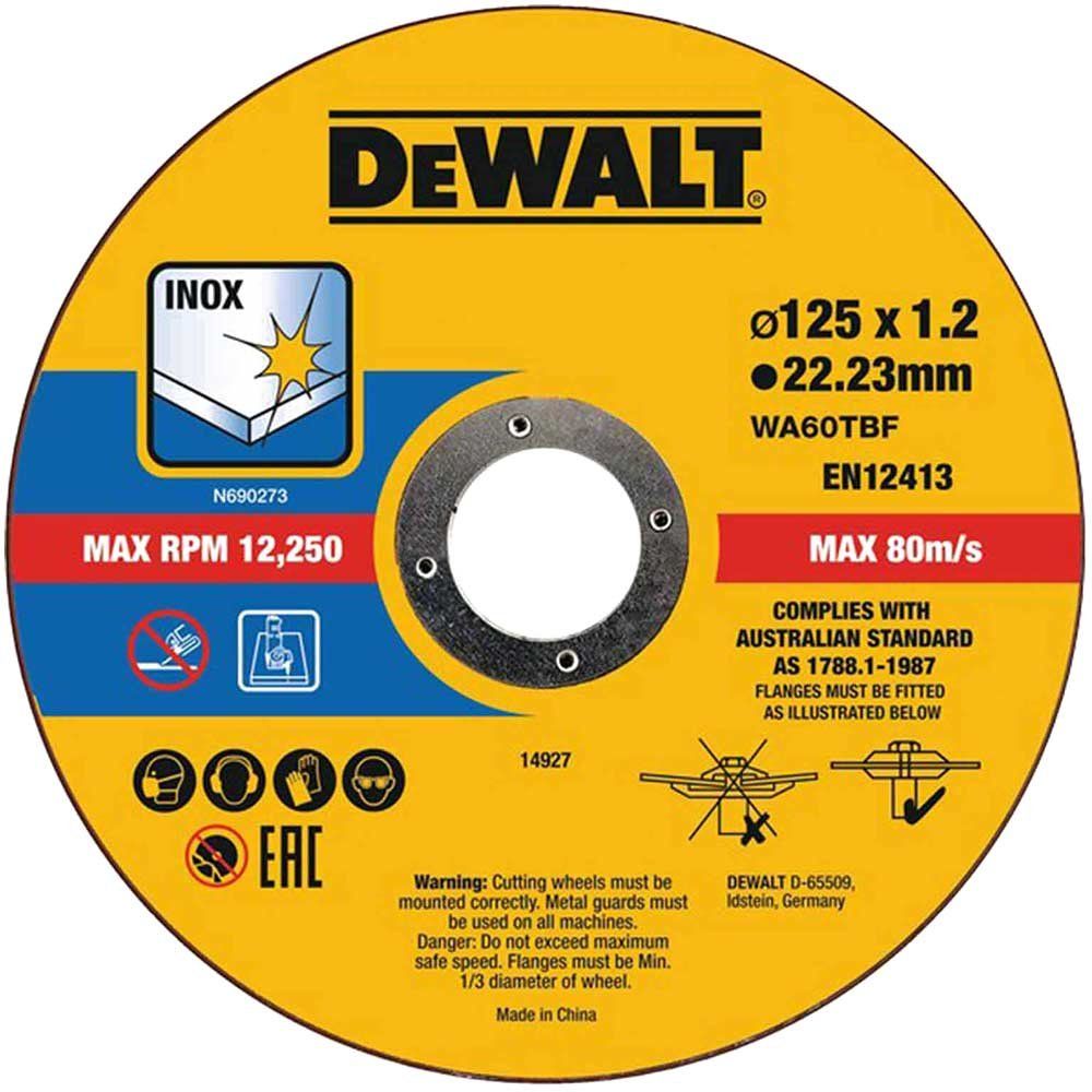 Dewalt DT43922-QZ Metal Cutting Disc 125 X 1.2 X 22.23Mm - Image 1