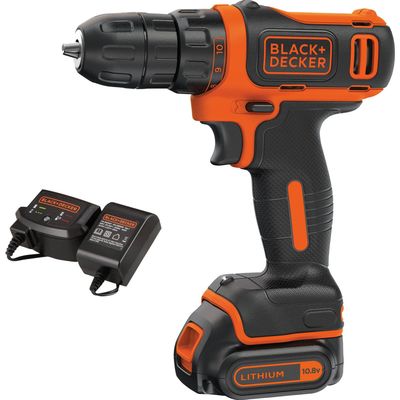 Black and Decker BDCDD12 10.8v Cordless Drill Driver 1 x 1.5ah Li-ion Battery Charger No Case