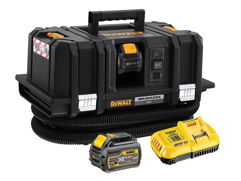 DeWalt 54V Xr Flexvolt M-CLASS Dust Extractor with 2 x 6.0AH Batteries - Image 1