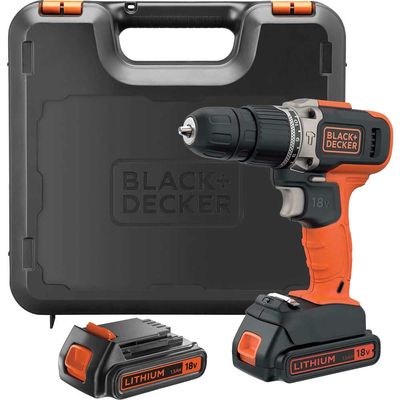 Black and Decker BCD003C 18v Cordless Combi Drill 2 x 1.5ah Li-ion Battery Charger Case