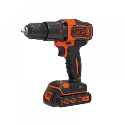 BLACK DECKER 18 V Cordless Hammer Drill - Orange & Black