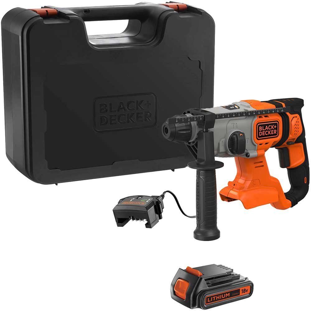 Black and Decker BCD900 18v Cordless SDS Plus Hammer Drill 1 x 2ah Li-ion Battery Charger Case - Image 1