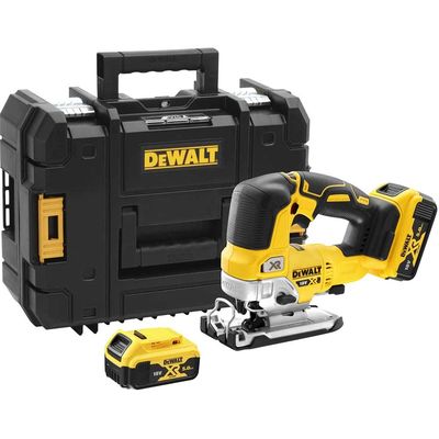 DeWalt 18V Xr Brushless Top Handle Jigsaw with 2 x 5.0AH Batteries DCS334P2-GB