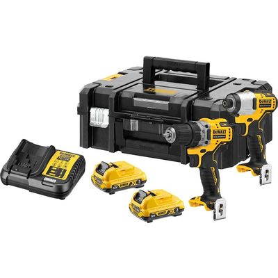 Dewalt DCK2110L2T-GB Dck2110L2 Xr Brushless Sub-Compact Twin Pack 12V 2 X 3.0Ah Li-Ion