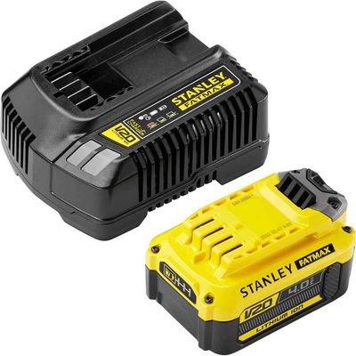 Stanley Fatmax V20 SFMCB14M1 18v Cordless Battery and Charger Starter Kit 4ah 4ah