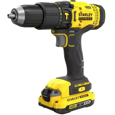 STANLEY Fatmax V20 SFMCD711 Cordless Hammer Drill & Driver with 2 Batteries - Thumbnail 2