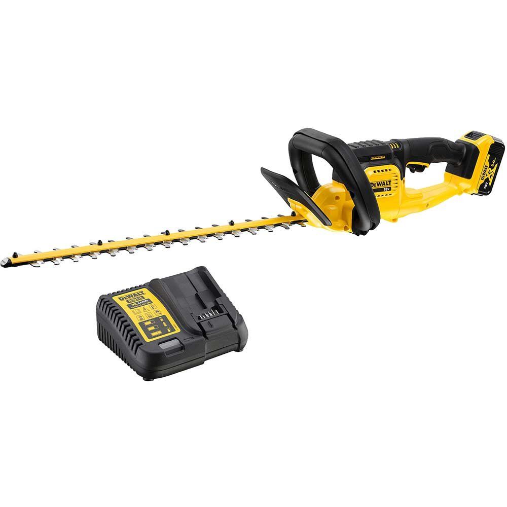 DeWalt DCMHT563 18v XR Cordless Hedge Trimmer 550mm 1 x 5ah Li-ion Battery Charger - Image 1