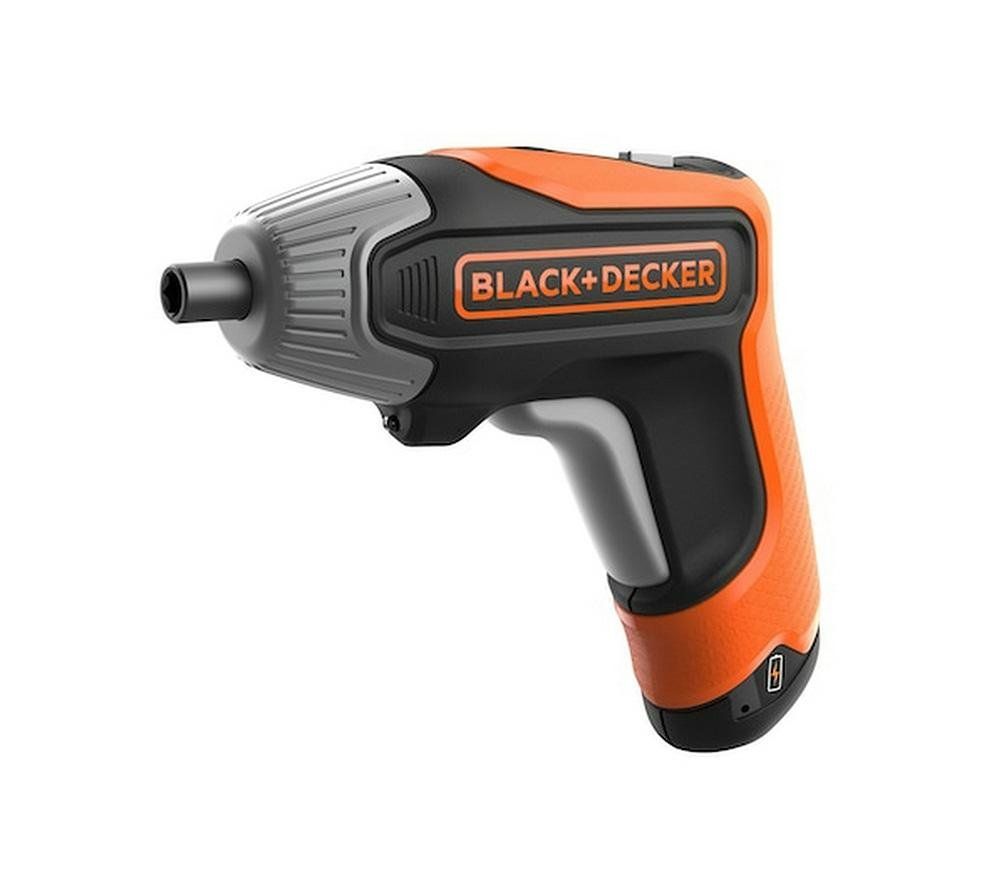 BLACKీ訑 Rapid 3.6 V Cordless Screwdriver - Orange & Black - Image 1